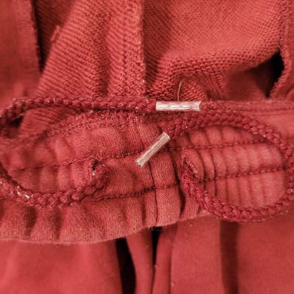 ADIDAS Trefoil Pants Womens M/L 10 Burgundy Sweatpants - Picture 7 of 16